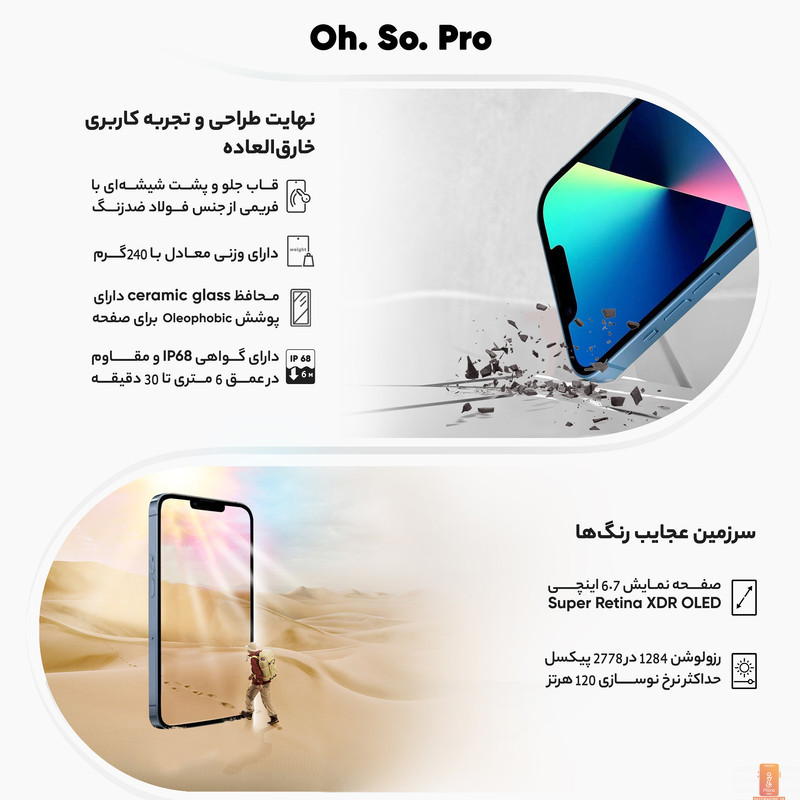 مقایسه گوشی iPhone 13 pro و iPhone 13 Pro Max A2644 - اینفو فون