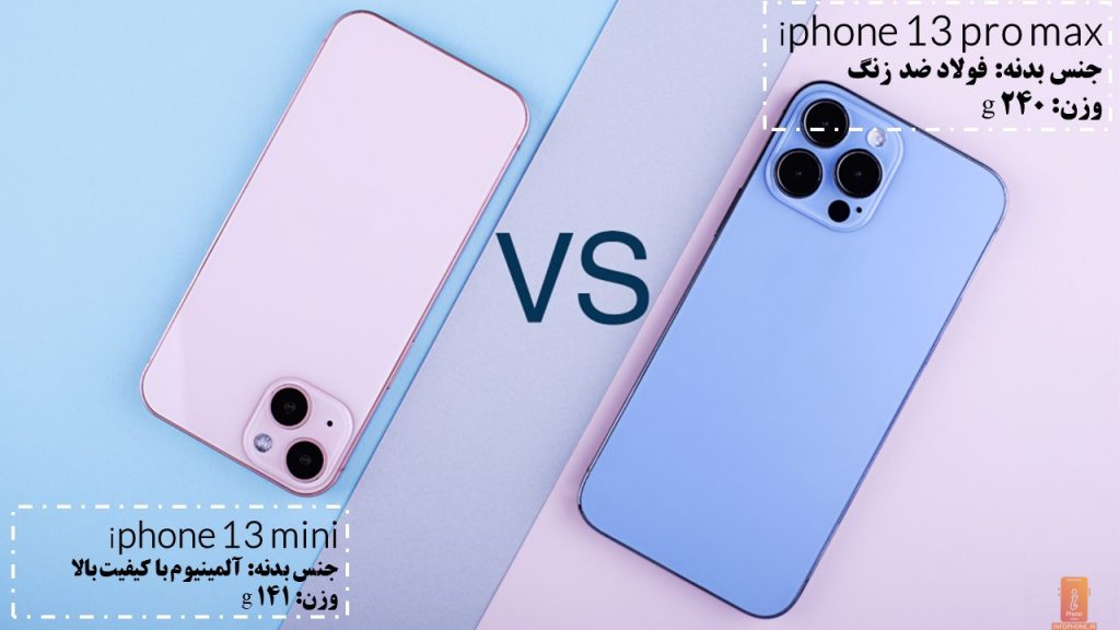 مقایسه گوشی iPhone 13 Mini و iPhone 13 Pro Max A2644 - اینفو فون